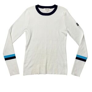 Dubarry of Ireland Tolka Woman's Sweater - White /Blue Stripes Sz EU 40/UK 14